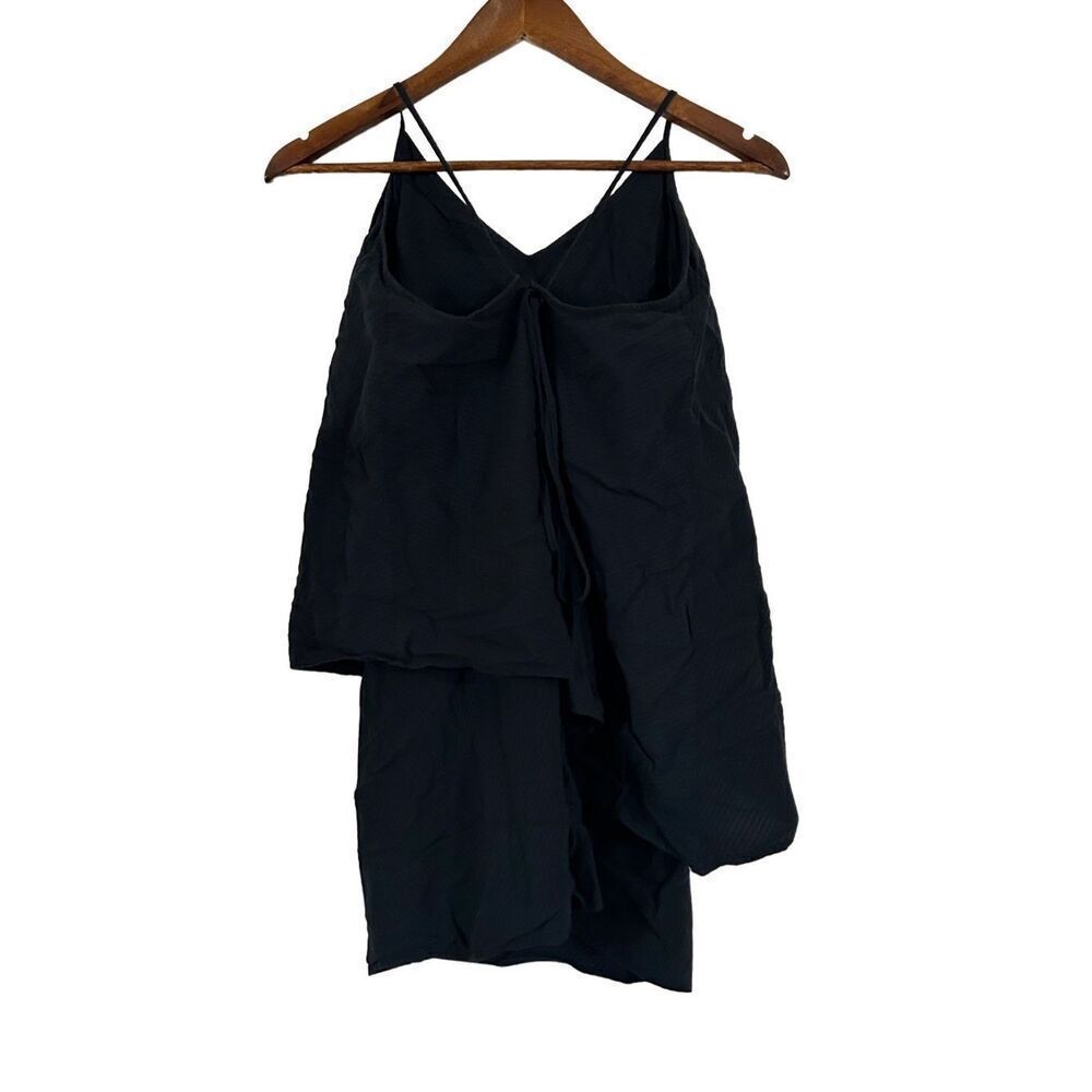 Patagonia Dress Womens 4 Black Excellent Tencel Organic Cotton Tiered V-Neck - Picture 6 of 6